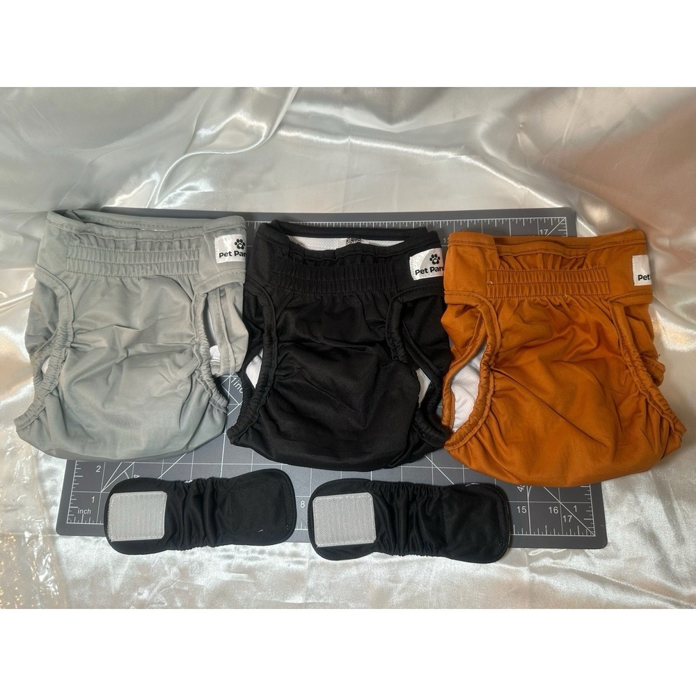Pet Parents Washable Male Dog Belly Wrap Bands + Extenders 3 Pack MEDIUM